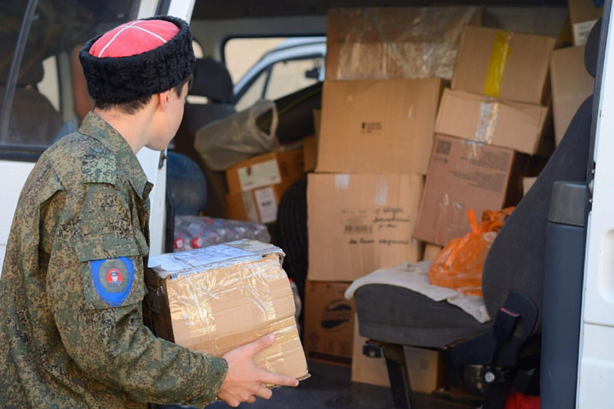 Кубанские казаки собрали 40 тонн гуманитарного груза для участников спецоперации