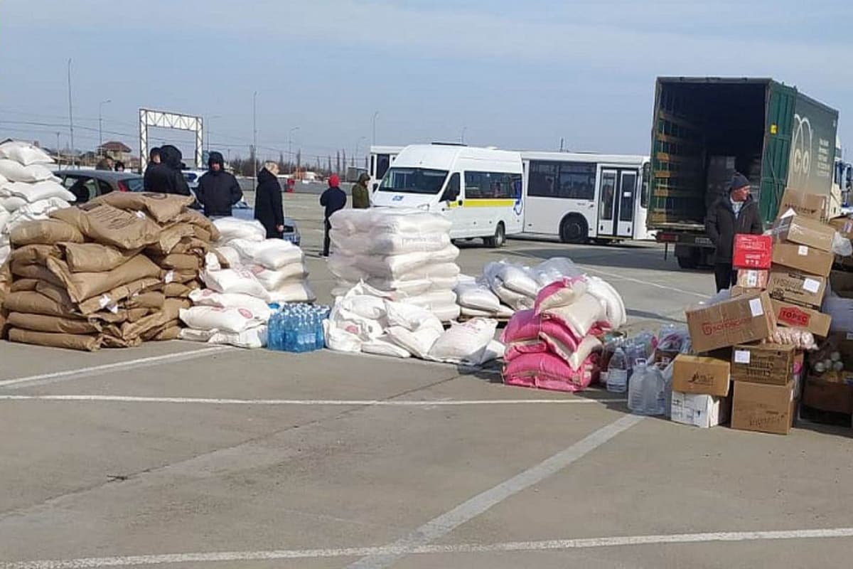 100 тонн гуманитарной помощи собранной на Кубани направлено на Украину 