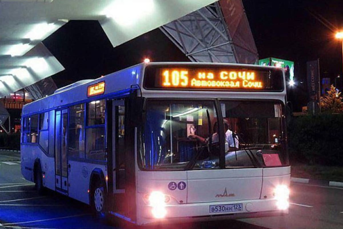 В городе-курорте Сочи запущены круглосуточные автобусные маршруты
