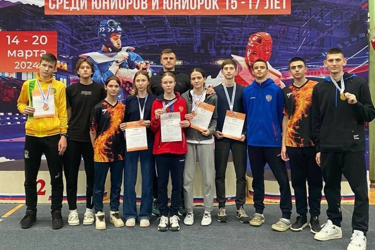 Юниоры из Краснодарского края завоевали семь медалей на первенстве России по тхэквондо