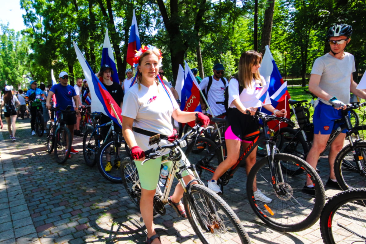 Более ста жителей Краснодара приняли участие в патриотическом велопробеге